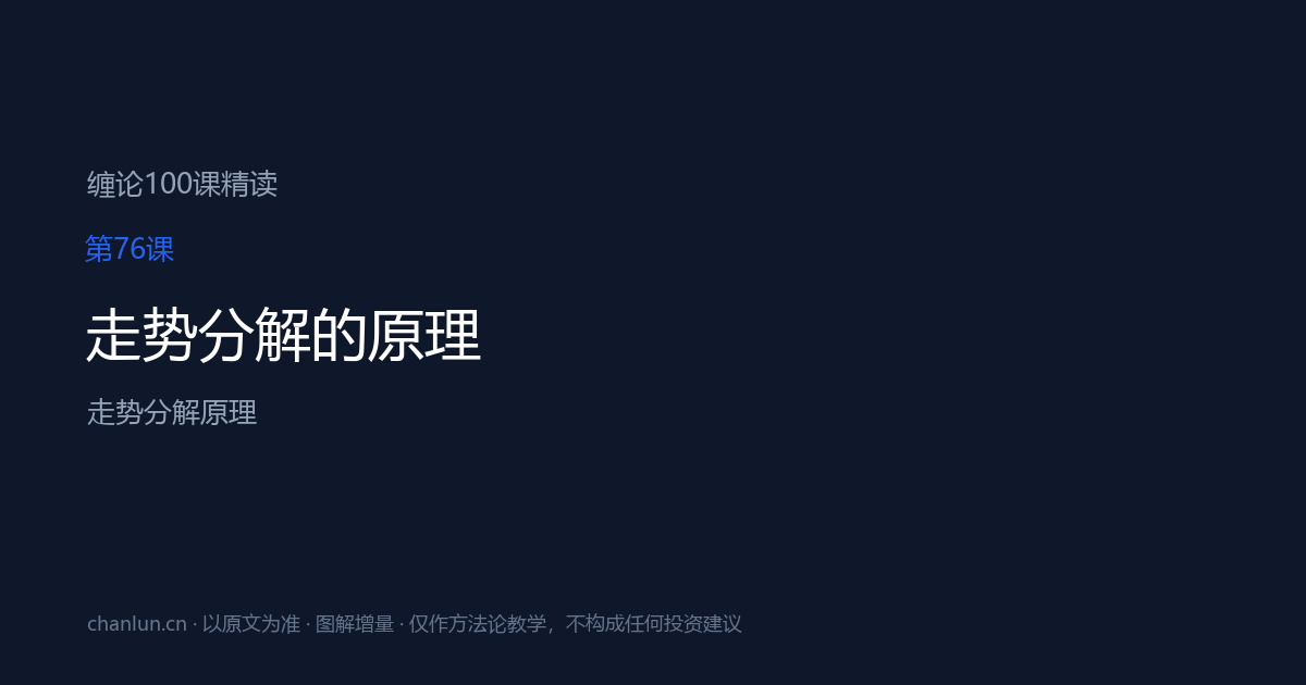 第76课 走势分解的原理（原第38课）